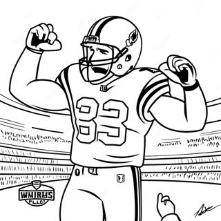 Pagina Para Colorear De Travis Kelce Celebrando Un Touchdown 131693-64375