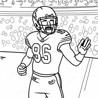 Pagina Para Colorear De Travis Kelce Celebrando Un Touchdown 131693-64376