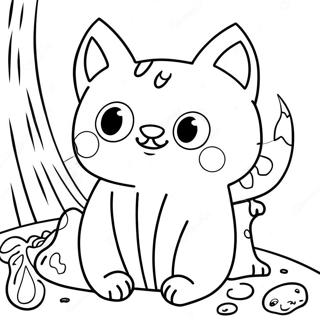 Pagina Para Colorear Del Gato Monstruo Lindo Durmiendo 132004-64615