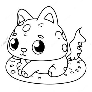 Pagina Para Colorear Del Gato Monstruo Lindo Durmiendo 132004-64616