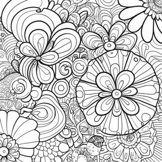 Pagina Para Colorear De Patrones Psicodelicos De Los 60 132232 64798