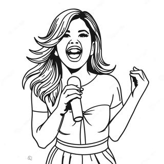 Pagina Para Colorear De Selena Gomez Cantando En El Escenario 132436-64949