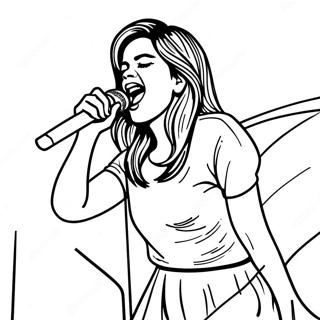 Pagina Para Colorear De Selena Gomez Cantando En El Escenario 132436-64951