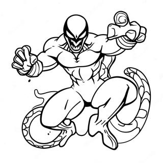 Venom En Pose De Accion Pagina Para Colorear 13322-2909