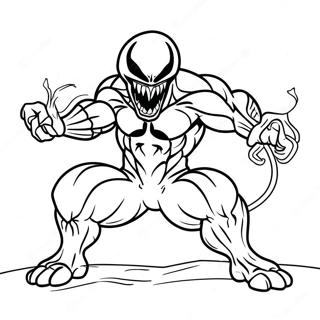 Venom En Pose De Accion Pagina Para Colorear 13322-2910