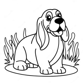 Perro Basset Hound Páginas Para Colorear