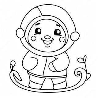 Pagina Para Colorear De Un Lindo Esquimal Con Un Trineo 133416-65720