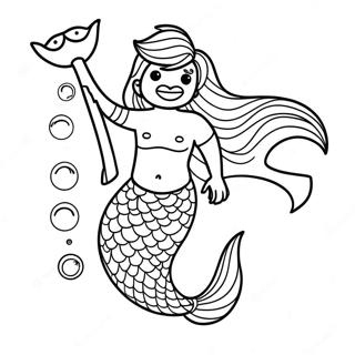 Pagina Para Colorear De Sirena Con Cola Brillante 133545-65818