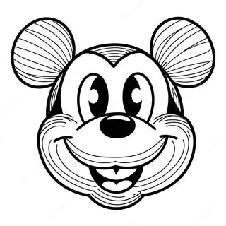 Pagina Para Colorear De La Cara De Mickey Mouse Tonto 133622-65876