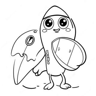 Pagina Para Colorear De Peely Sosteniendo Una Tabla De Surf 133649-65900