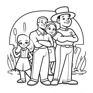 Familia Orgullosa Páginas para colorear