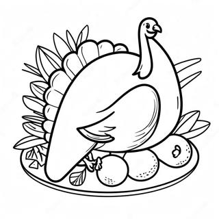 Pagina Para Colorear De Pavo De Accion De Gracias 134162-66285