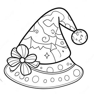 Pagina Para Colorear De Gorro Navideno Festivo 134213-66326