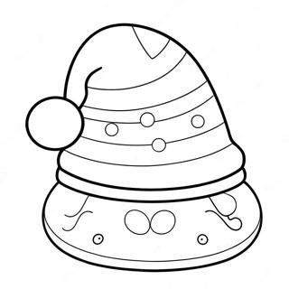 Pagina Para Colorear De Gorro Navideno Lindo 134214 66331