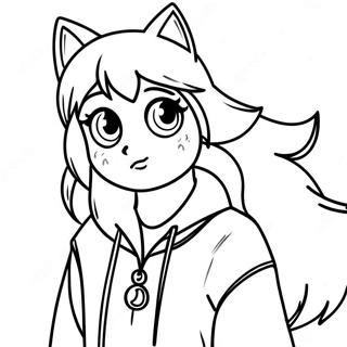 Chica Lobo Anime Páginas Para Colorear