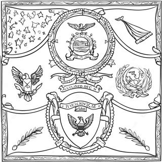 Pagina Para Colorear De Banderas Estatales Vintage 134443-66512