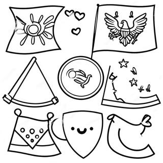 Pagina Para Colorear De Banderas Estatales Estilo Caricatura 134445-66520