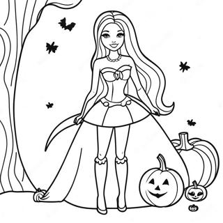 Pagina Para Colorear De Barbie De Halloween 134543-66582