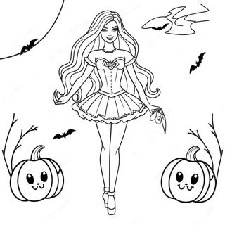 Pagina Para Colorear De Barbie De Halloween 134543-66584