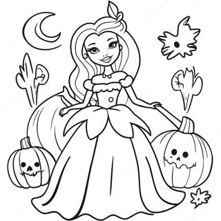 Pagina Para Colorear De Barbie De Halloween Espeluznante 134544-66586