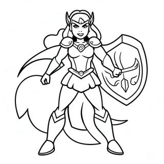 Pagina Para Colorear De She Ra Con Armadura De Batalla 134596-66625