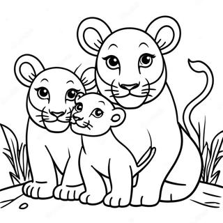 Pagina Para Colorear De La Familia De Cachorros De Leon 134651 66678