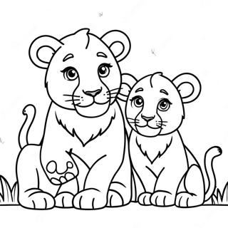 Pagina Para Colorear De La Familia De Cachorros De Leon 134651 66679