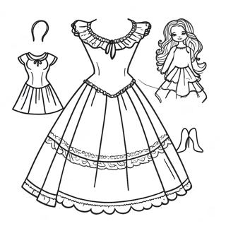 Pagina Para Colorear De Vestir Munecas De Papel Vintage 134805-66796