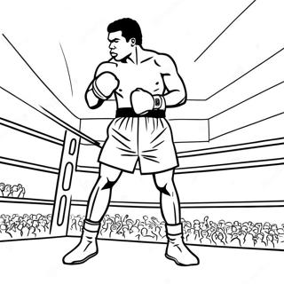 Pagina Para Colorear De Muhammad Ali En El Ring 134828-66805