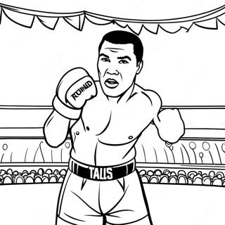 Pagina Para Colorear De Muhammad Ali En El Ring 134828-66806