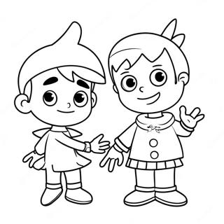 Pagina Para Colorear De Timmy Turner Con Sus Padrinos Magicos 135084-67005