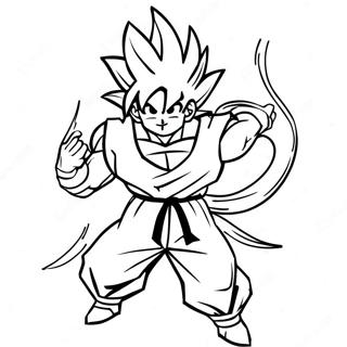 Pagina Para Colorear De Goku Super Saiyan 4 En Pose De Accion 135391-67246