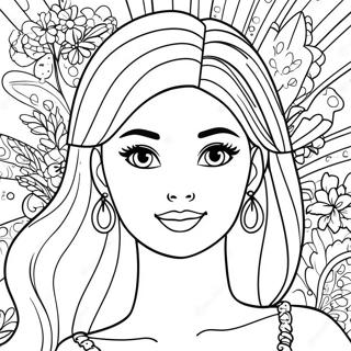 Pagina Para Colorear De Cabeza De Barbie Brillante 135442-67286