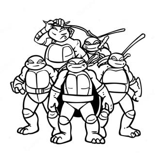 Tmnt 2012 Páginas Para Colorear