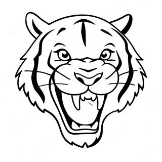 Pagina Para Colorear De Un Tigre De Dientes De Sable Jugueton 135623 67431