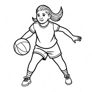 Pagina Para Colorear De Caitlin Clark Driblando El Balon 135648-67449