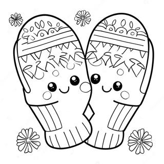 Pagina Para Colorear De Lindos Guantes De Invierno 135779 67560