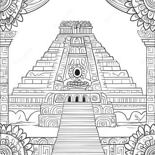 Pagina Para Colorear De Intrincado Templo Maya 135853-67605