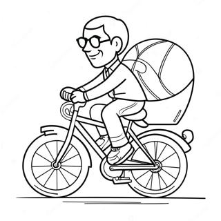 Pagina Para Colorear De Papa Genial Montando Una Bicicleta 136032 67753