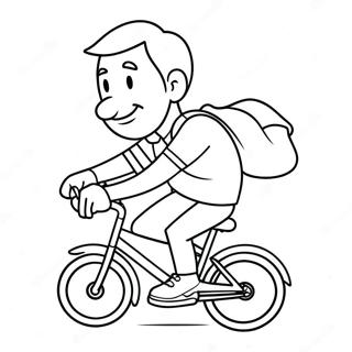 Pagina Para Colorear De Papa Genial Montando Una Bicicleta 136032 67754