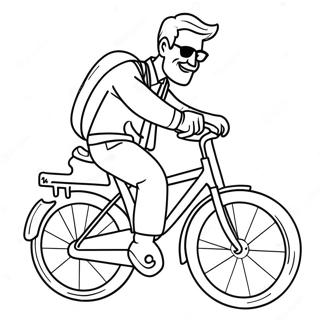 Pagina Para Colorear De Papa Genial Montando Una Bicicleta 136032 67756