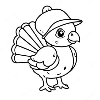 Pagina Para Colorear De Bebe Pavo Con Sombrero 136389 68037