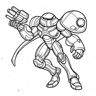 Metroid Páginas Para Colorear