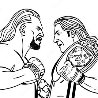 Pagina Para Colorear De Combate Por El Campeonato De Wwe 136799 68497