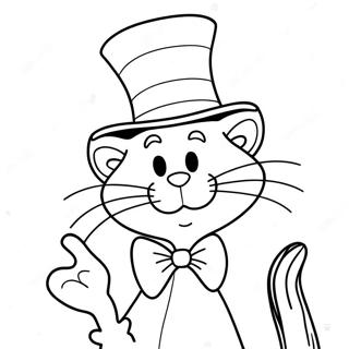 Pagina Para Colorear Del Gato En El Sombrero De Dr Seuss 13702-2987