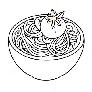 Pagina Para Colorear De Espagueti Delicioso En Un Tazon 137031 68686
