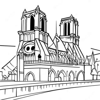 Notre Dame Páginas Para Colorear