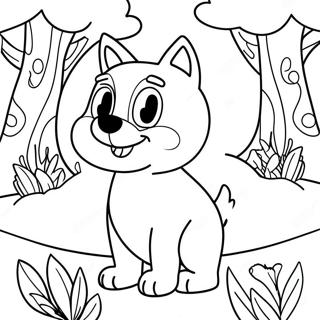 Bluey En Un Bosque Magico Para Colorear 1372 1557