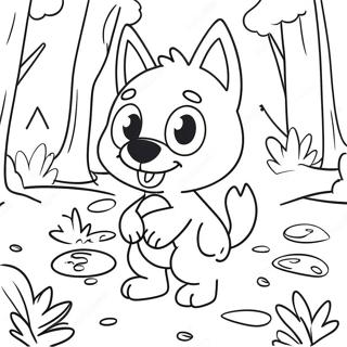 Bluey En Un Bosque Magico Para Colorear 1372 1559