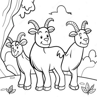 3 Cabras Gruff Páginas Para Colorear